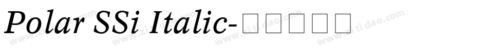 Polar SSi Italic字体转换